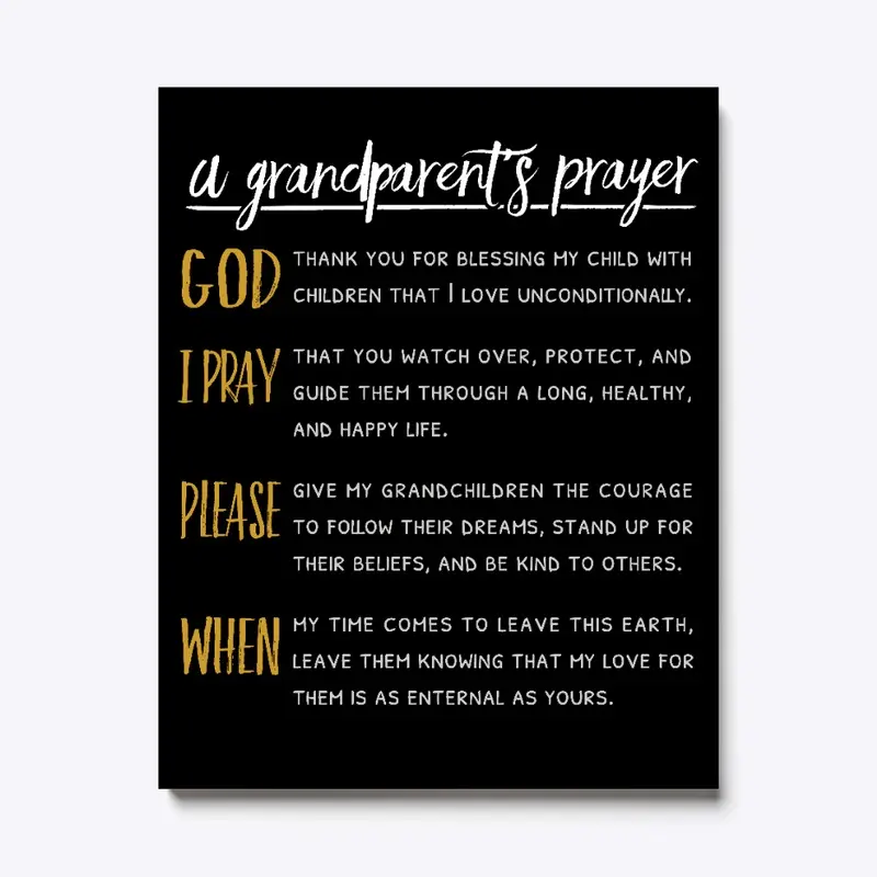 A Grandparent's Prayer Print