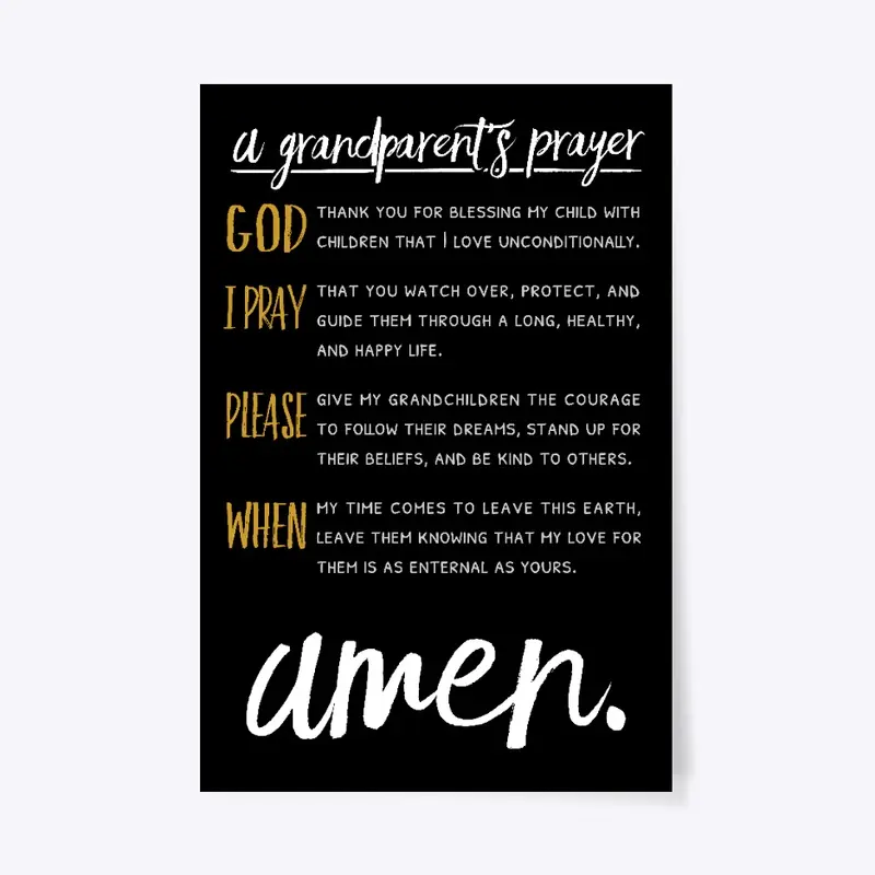 A Grandparent's Prayer Print